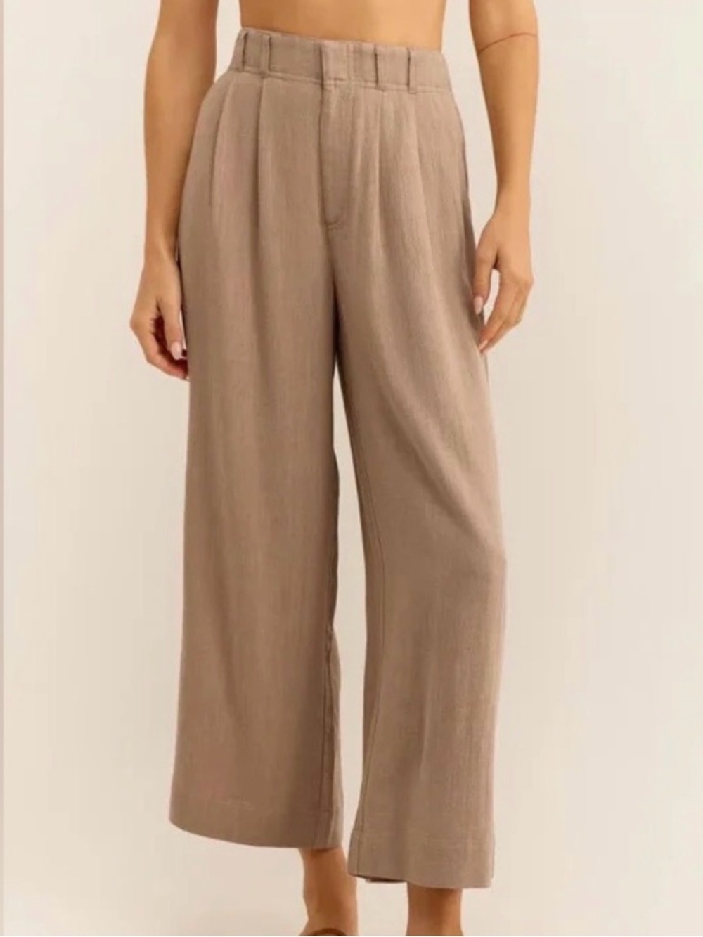 Z Supply Farah Wide Leg Pants in Taupe